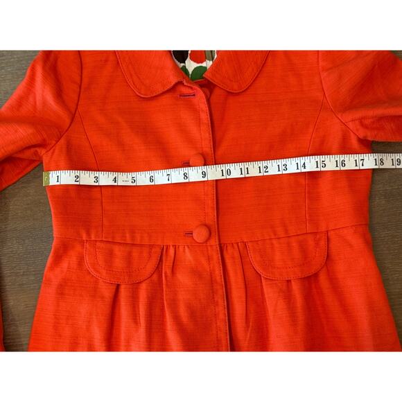 J.CREW Orange Linen Blend Button Up Jacket Top Shirt Women's size 4 - Picture 7 of 7